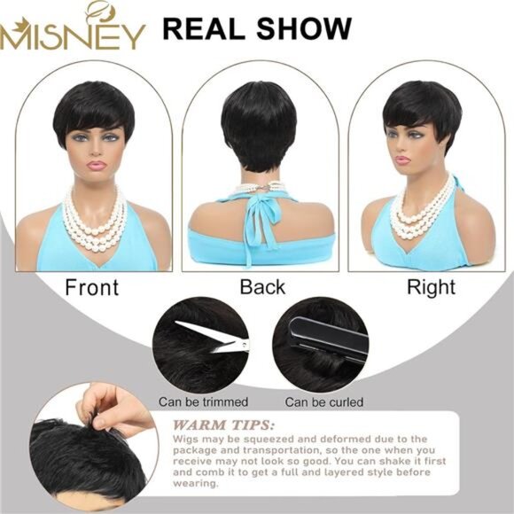 Pixie Cut Wig Human Hair Short Pixie Cut Wigs for Black Women Human Hair main image 4